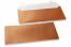 Kupferfarbene Briefumschläge mit Perlmutteffekt - 110 x 220 mm | PIT Packaging.de | Briefumschlaegebestellen