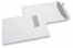 Fensterumschläge, Weiss, 220 x 312 mm (EA4), Fenster links 40 x 110 mm, Fensterposition 20 mm von links und 50 mm von oben, 120 Gramm, haftkleberverschluß  | PIT Packaging.de | Briefumschlaegebestellen