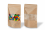 Standbodenbeutel Kraft mit Fenster - Braun, 160 x 270 x 80 mm, 750 ml | PIT Packaging.de | Briefumschlaegebestellen