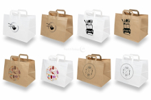 Papiertüten take away - Weiß und Braun | PIT Packaging.de | Briefumschlaegebestellen
