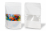 Standbodenbeutel Kraft mit Fenster - Weiß, 200 x 300 x 100 mm, 1800 ml | PIT Packaging.de | Briefumschlaegebestellen