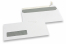 Fensterumschläge, Weiss, 110 x 220 mm (EA5/6), Fenster links 30 x 100 mm, Fensterposition 15 mm von links und 20 mm von unten, 80 Gramm, haftkleberverschluß | PIT Packaging.de | Briefumschlaegebestellen
