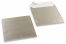 Silberfarbene Briefumschläge mit Perlmutteffekt - 170 x 170 mm | PIT Packaging.de | Briefumschlaegebestellen