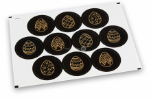 Osteraufkleber - Schwarz +Goldgelb | PIT Packaging.de | Briefumschlaegebestellen
