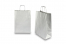 Tragetaschen aus Papier mit gedrehten Papierkordeln - silber, 260 x 120 x 350 mm, 90 Gramm | PIT Packaging.de | Briefumschlaegebestellen