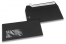 Schwarz, Fensterbriefumschläge farbig, 110 x 220 mm (DL), Fenster links, Fensterformat 45 x 90 mm, Fensterposition 20 mm von links / 15 mm von unten, Haftklebeverschluss, 120 gr farbiges Papier  | PIT Packaging.de | Briefumschlaegebestellen