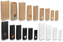 Blockbodenbeutel aus Kraftpapier - Braun, Schwarz und Weiß, mit und ohne Fenster | PIT Packaging.de | Briefumschlaegebestellen
