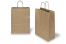 Tragetaschen aus Papier mit gedrehten Papierkordeln - braun gestreift, 260 x 120 x 350 mm, 90 Gramm | PIT Packaging.de | Briefumschlaegebestellen