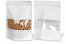 Standbodenbeutel Kraft mit Fenster - Weiß, 250 x 340 x 120 mm, 3000 ml | PIT Packaging.de | Briefumschlaegebestellen