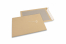 Papprückwandtaschen - 320 x 420 mm, 120 Gramm braune Kraft-Vorderseite, 450 Gramm graue Duplex-Rückseite, Haftklebeverschluß | PIT Packaging.de | Briefumschlaegebestellen
