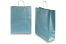 Tragetaschen aus Papier mit gedrehten Papierkordeln - blau metallic, 320 x 120 x 410 mm, 100 Gramm | PIT Packaging.de | Briefumschlaegebestellen