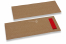 Bestecktasche Braun ohne Besteckschnitt + Rot Papierserviette | PIT Packaging.de | Briefumschlaegebestellen