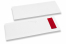 Bestecktasche Weiß ohne Besteckschnitt + Rot Papierserviette | PIT Packaging.de | Briefumschlaegebestellen