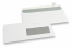 Fensterumschläge, Weiss, 114 x 229 mm (C5/6), Fenster rechts 40 x 110 mm, Fensterposition 15 mm von rechts und 24 mm von unten, 90 Gramm, haftklebeverschluß | PIT Packaging.de | Briefumschlaegebestellen