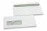 Fensterumschläge, Weiss, 114 x 229 mm (C5/6), Fenster links 40 x 110 mm, Fensterposition 20 mm von links und 24 mm von unten, 90 Gramm, haftklebeverschluß | PIT Packaging.de | Briefumschlaegebestellen