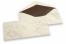 Marmor Briefumschläge - 96 x 181 mm, Marmor Braun, Innenfutter Braun | PIT Packaging.de | Briefumschlaegebestellen