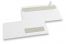 Fensterumschläge, Weiss, 110 x 220 mm (EA5/6), Fenster rechts 30 x 100 mm, Fensterposition 15 mm von rechts und 20 mm von unten , 80 Gramm, haftkleberverschluß | PIT Packaging.de | Briefumschlaegebestellen