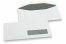 Fensterumschläge, Weiss, 114 x 229 mm (C5/6), Fenster rechts 30 x 100 mm, Fensterposition 15 mm von rechts und 20 mm von unten, 80 Gramm, gummiert | PIT Packaging.de | Briefumschlaegebestellen