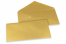 Farbige Umschläge für Glückwunschkarten - Gold metallic, 110 x 220 mm | PIT Packaging.de | Briefumschlaegebestellen