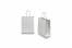 Tragetaschen aus Papier mit gedrehten Papierkordeln - silber, 180 x 80 x 220 mm, 90 Gramm | PIT Packaging.de | Briefumschlaegebestellen