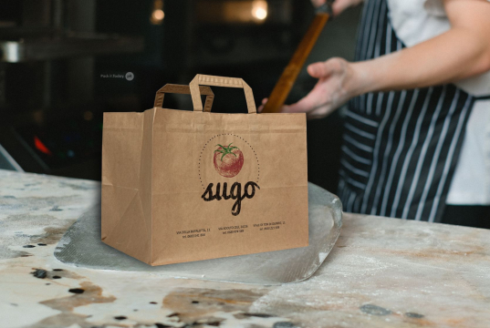 Tragetaschen aus Papier mit Flachhenkel | PIT Packaging.de | Briefumschlaegebestellen