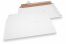 Versandtaschen aus Wellpappe Weiß - 250 x 410 mm | PIT Packaging.de | Briefumschlaegebestellen