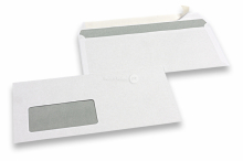 Standard Fensterbriefumschläge, 110 x 220 mm, 80 Gramm Papier, Fenster Links 45 x 90 mm, Fensterposition 20 mm von Links und 15 mm von unten, Haftklebung | PIT Packaging.de | Briefumschlaegebestellen