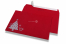 Farbige Weihnachts-Briefumschläge - Rot, mit Weihnachtsbaum | PIT Packaging.de | Briefumschlaegebestellen