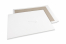 Papprückwandtaschen - 450 x 600 mm, 120 Gramm weiße Kraft-Vorderseite, 700 Gramm graue Duplex-Rückseite, ungummiert / kein Haftklebeverschluß | PIT Packaging.de | Briefumschlaegebestellen