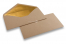 Briefumschläge aus Kraftpapier mit Innenfutter - 110 x 220 mm (EA 5/6) Gold | PIT Packaging.de | Briefumschlaegebestellen
