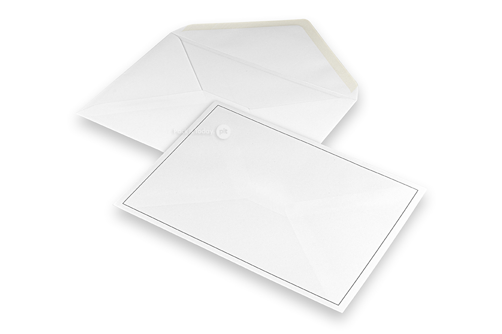 Briefumschläge für Trauerkarten - Weiss + einige Rand, 156 x 220 mm