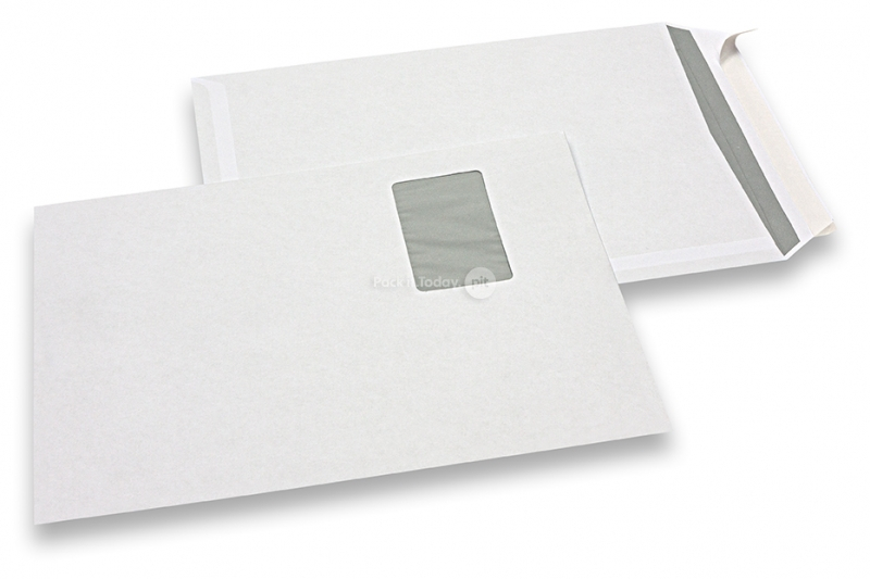 Standard Fensterbriefumschläge, 229 x 324 mm, 100 Gramm Papier, Fenster Links 55 x 90 mm, Fensterposition 20 mm von Links und 60 mm von oben, Haftklebung