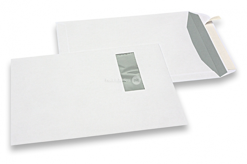 Laserdrucker Briefumschläge, 229 x 324 mm (C4), Fenster links 40 x 110 mm, Fensterposition 20 mm von links und 60 mm von oben, Gewicht pro Stück ca. 19 Gramm