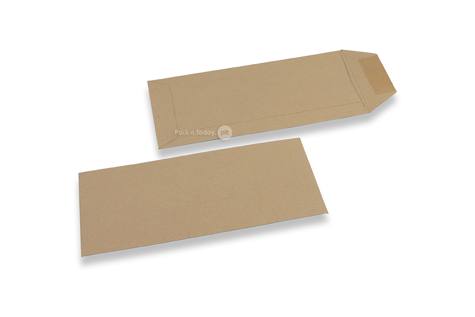 Recycelte Briefumschläge geschäftlich, 110 x 220 mm, EA 5/6, gummiert, 80 grs.