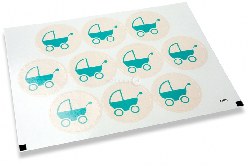 Geburt-Verschlusssiegel - Kinderwagen blau