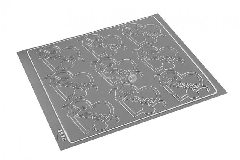 Love Peel-Off Sticker - Grau