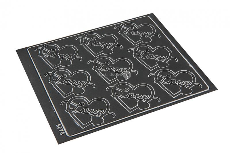 Love Peel-Off Sticker - Dunkelgrau