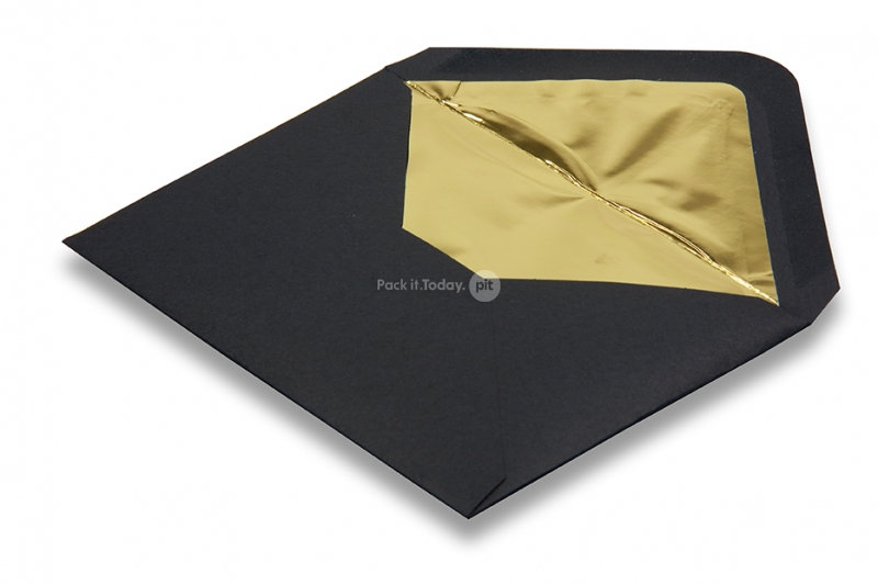 Gefütterten umschläge Schwarz - Gold gefüttert