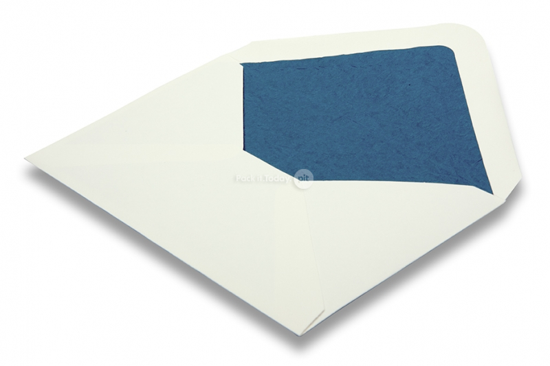 Gefütterten umschläge Elfenbein - Blau gefüttert