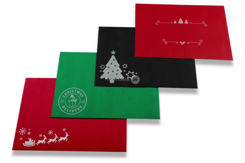 Farbige Weihnachts-Briefumschläge