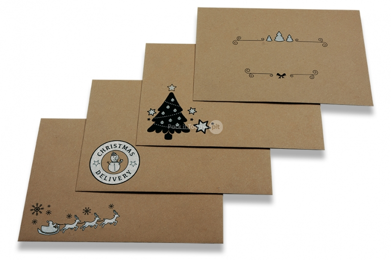 Recycelte Weihnachts-Briefumschläge