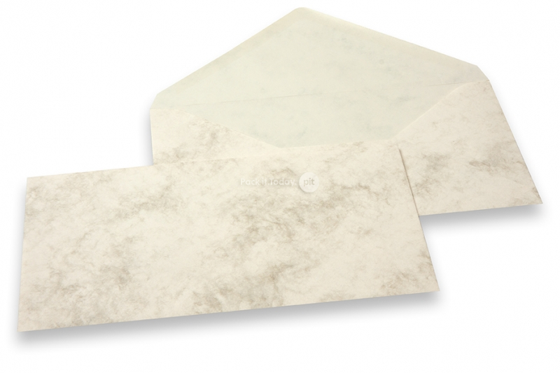 Marmor Briefumschläge - 110 x 220 mm, Marmor Braun, ohne Innenfutter