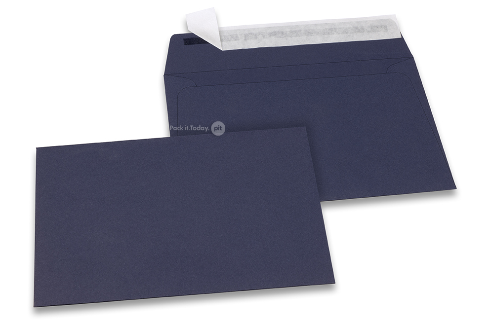 Farbige Briefumschläge Papier - Dunkelblau, 114 x 162 mm