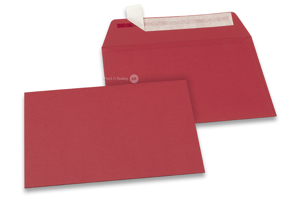 Farbige Briefumschläge Papier- Dunkelrot, 114 x 162 mm
