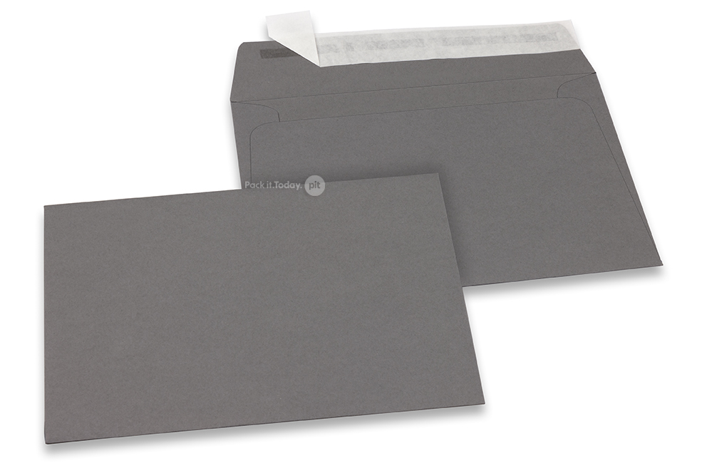Farbige Briefumschläge Papier - Anthrazit, 114 x 162 mm