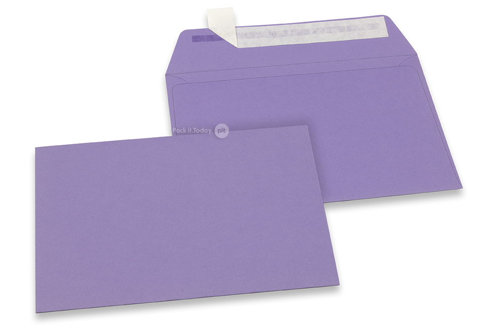 Farbige Briefumschläge Papier - Violett, 114 x 162 mm