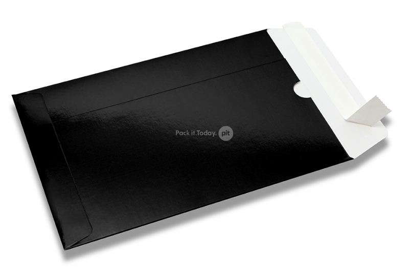 Schwarze Versandtaschen glänzend