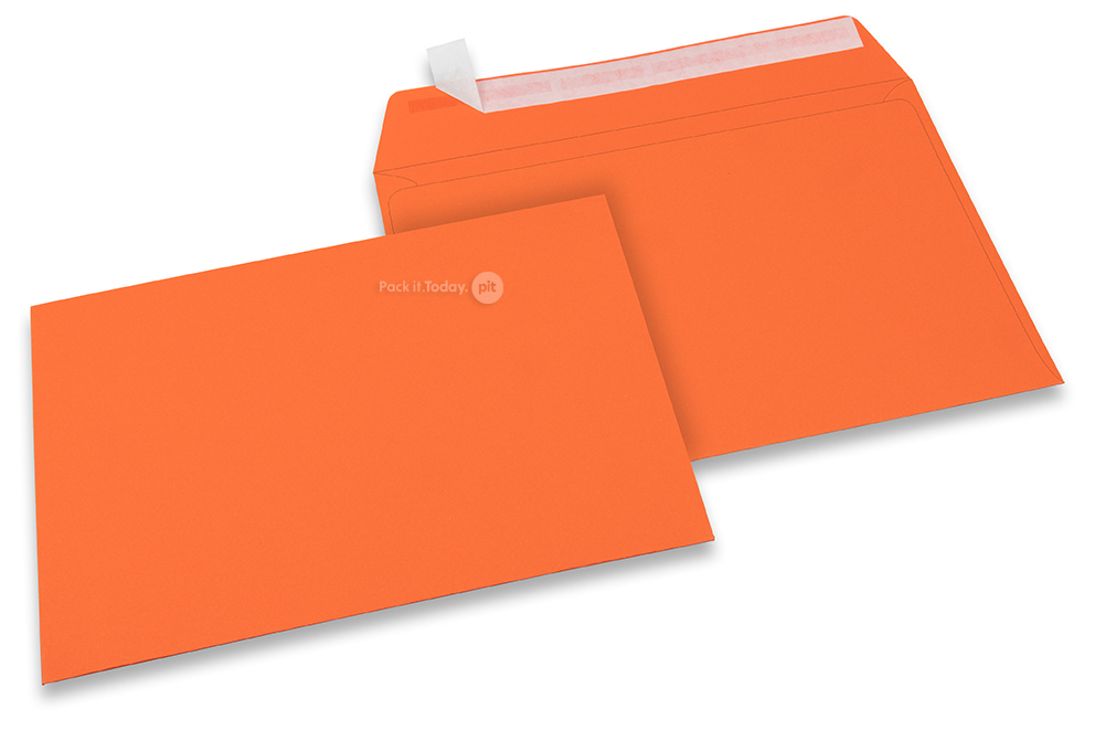 Farbige Briefumschläge Papier - Orange, 162 x 229 mm 
