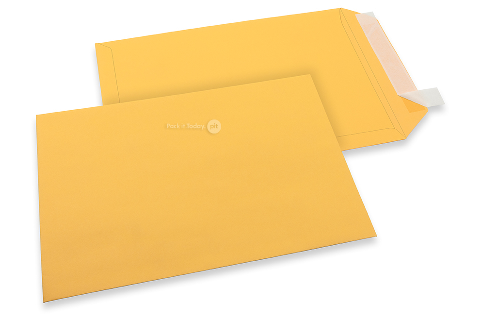 Farbige Briefumschläge Papier - Goldgelb, 229 x 324 mm