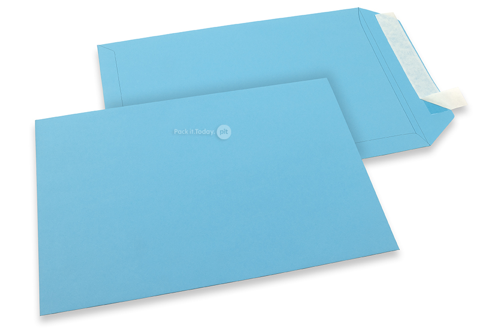 Farbige Briefumschläge Papier - Himmelblau, 229 x 324 mm 